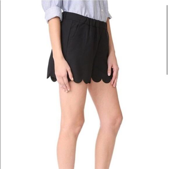 Madewell Scalloped Hem Pull On Shorts Black - Picture 4 of 11